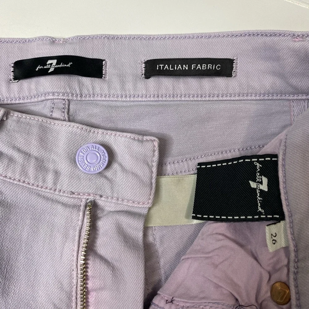 7 For All Mankind Women Sz 26 High-Waist Slim Kick Bootcut‎ Italian Fabric Jeans